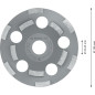 Bosch 1x Meules assiettes diamantées PRO Abrasive pour alésage 22,23 et meuleuses à béton (pour Briques silicocalcaires, Brique, Bosch 1x Meules assiettes diamantées PRO Abrasive pour alésage 22,23 et meuleuses à béton (pour Briques silicocalcaires, Brique,