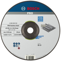 Bosch 1x Disque abrasif PRO Stainless Steel Longlife pour grande meuleuse angulaire et alésage 22,23 mm (pour Acier inoxydable,