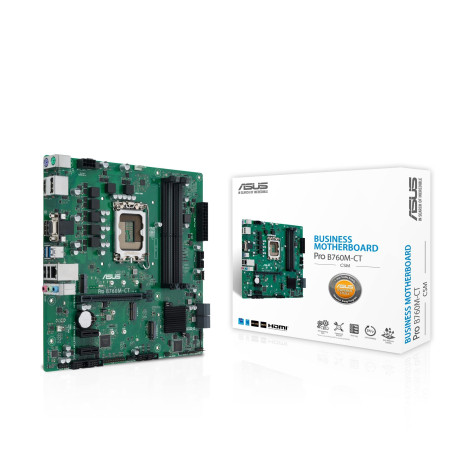 ASUS PRO B760M-CT-CSM – Carte mère PRO Intel B760 LGA 1700 micro ATX (DDR5, 16 x PCIe 4.0, M.2, 2 x DisplayPort, HDMI, VGA, USB