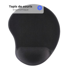 APM 570083 - Tapis de Souris Avec Repose Poignet Gel - Tapis Souris Ergonomique - Repose Poignet Clavier - Tapis de Souris Ergon