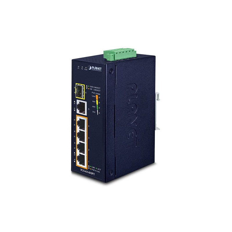 PLANET IGS-614HPT commutateur réseau Gigabit Ethernet (10/100/1000) Connexion Ethernet, supportant l'alimentation Via ce Port (P PLANET IGS-614HPT commutateur réseau Gigabit Ethernet (10/100/1000) Connexion Ethernet, supportant l'alimentation Via ce Port (P