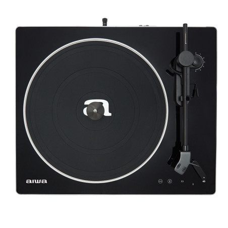 Aiwa APX-680BT: Tourne-Disque Bluetooth, 2 Vitesses 33/45 TR/Min, Capsule en Aluminium magnétique, Bras équilibré