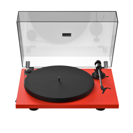 Pro-Ject Primary E Phono, Platine Vinyle Audiophile avec préamplificateur Phono intégré et Sortie Phono/Line commutable (Rouge)