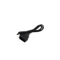 Rallonge électrique Textile 1.5m - Noir - Chacon