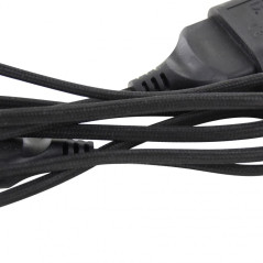 Rallonge électrique Textile 1.5m - Noir - Chacon