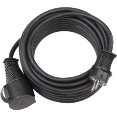Brennenstuhl 1166810 Cordon prolongateur pour Chantier IP44 H07RN-F 3G2,5, Noir, 10 m