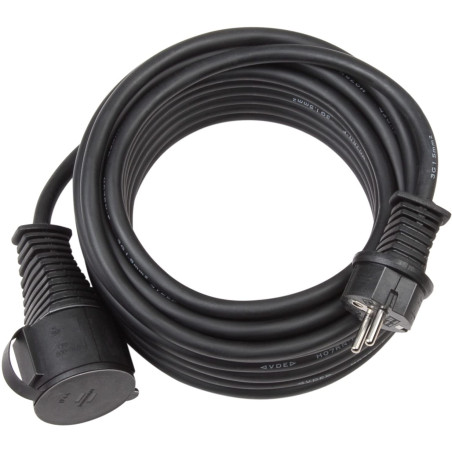 Brennenstuhl 1166810 Cordon prolongateur pour Chantier IP44 H07RN-F 3G2,5, Noir, 10 m