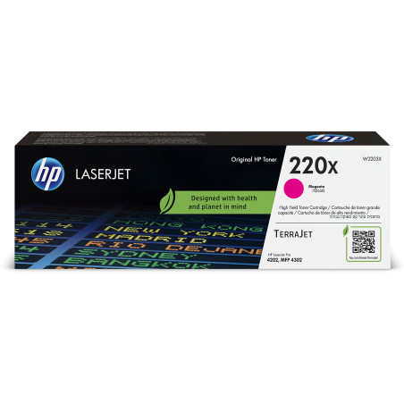 HP 220X Toner LaserJet Magenta Authentique pour imprimante Color LaserJet Pro 4202dn/4202dw Color LaserJet Pro MFP 4302dw/4302fd