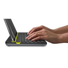 Logitech K480 Noir, Vert Bluetooth Russe