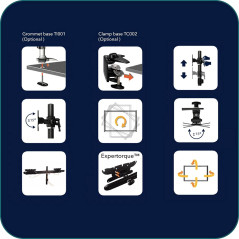 Aavara DS410 60" Fixed flat panel floor stand Noir socle d'écrans plats - Socles d'écrans plats (Noir, Fixed flat panel floor st