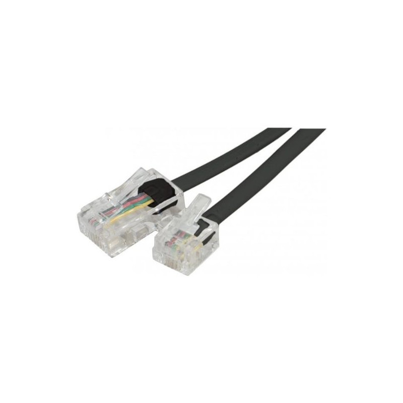 Dexlan Cordon téléphonique RJ11 vers RJ45 2 m Noir Dexlan Cordon téléphonique RJ11 vers RJ45 2 m Noir