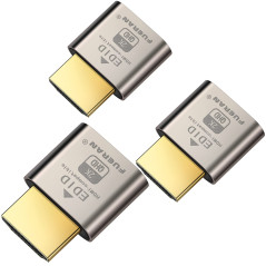 FUERAN HDMI DDC EDID Dummy Plug Émulateur d'affichage fantôme sans tête (Fit Headless-1920x1080 @ 60Hz-3Pack)