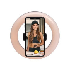 Vlogging Kit Eclairage Anneau Blanc L Diamètre 20cm Trépied 1.6m Noir Bigben