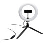 Vlogging Kit Eclairage Anneau Blanc L Diamètre 20cm Trépied 1.6m Noir Bigben Vlogging Kit Eclairage Anneau Blanc L Diamètre 20cm Trépied 1.6m Noir Bigben