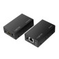 LogiLink HD0023 Kit d'extension HDMI Full HD (Via LAN), 60 m (2560 x 1440/60 Hz), pour rallonger Les signaux HDMI Via câble rése