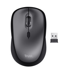 Trust Yvi+ Souris sans Fil Silencieuse avec Conception Durable, 800-1600 DPI, pour Gauchers et Droitiers, Récepteur USB Stockabl