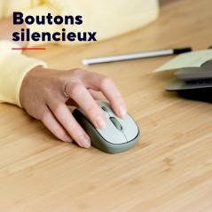 Trust Yvi+ Souris sans Fil Silencieuse avec Conception Durable, 800-1600 DPI, pour Gauchers et Droitiers, Récepteur USB Stockabl