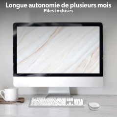 T’NB Clavier et Souris sans Fil Radiofréquence, Clavier AZERTY Français, Compact, Confortable Et Silencieux, Raccourcis Multiméd