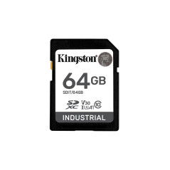 Kingston Industrial Carte SDXC 64GB Class 10, UHS-I, U3, V30, A1 pSCL