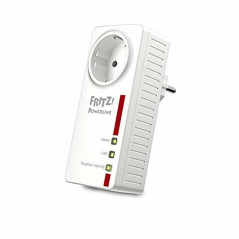 Adaptateur FRITZ!Powerline 1220 | Internet haut débit via la prise électrique | Réseau rapide avec 2 LAN Gigabit | 1200 Mbit/s |