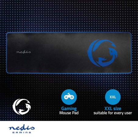NEDIS Tapis de Souris de Gaming avec Base antidérapante et imperméable XXL 920 x 294 mm