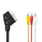 NEDIS Câble péritel commutable Scar T mâle - 3 x RCA mâle NEDIS Câble péritel commutable Scar T mâle - 3 x RCA mâle