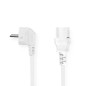 Valueline CABLE-703W-10 Câble d'alimentation Schuko coudé IEC320 C13 10 m Blanc Valueline CABLE-703W-10 Câble d'alimentation Schuko coudé IEC320 C13 10 m Blanc