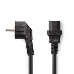 Valueline CABLE-703W-10 Câble d'alimentation Schuko coudé IEC320 C13 10 m Blanc