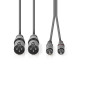 NEDIS Câble audio XLR 2x XLR D et 3 broches mâle - 2x RCA NEDIS Câble audio XLR 2x XLR D et 3 broches mâle - 2x RCA