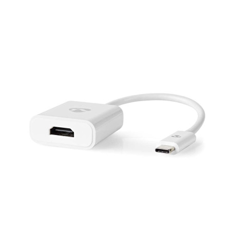 Adaptateur USB - USB 3.2 Gen 1 - Connecteur USB-CT - Sortie HDMI - 0,20 m - Rond - Nickelé - PVC - Blanc - Boîte