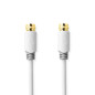 Nedis Câble satellite et antenne, contacts plaqués or, blindé, 1 m, blanc, câble coaxial pour connecter une antenne parabolique Nedis Câble satellite et antenne, contacts plaqués or, blindé, 1 m, blanc, câble coaxial pour connecter une antenne parabolique