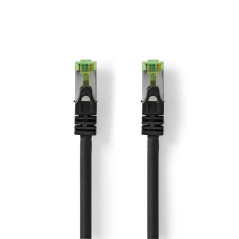 Nedis CCGP85420BK100 Câble Cat 7 | PiMF | Fiche RJ45 | Fiche RJ45 | 100 m | Rond | LSZH | Noir | Sac en plastique