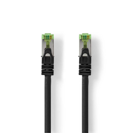 Nedis CCGP85420BK100 Câble Cat 7 | PiMF | Fiche RJ45 | Fiche RJ45 | 100 m | Rond | LSZH | Noir | Sac en plastique