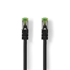 Nedis CCGP85420BK100 Câble Cat 7 | PiMF | Fiche RJ45 | Fiche RJ45 | 100 m | Rond | LSZH | Noir | Sac en plastique