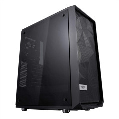 Fractal Design Meshify C - Compact Computer Case - High Performance Airflow/Cooling - 2x Fans included - PSU Shroud - Modular in