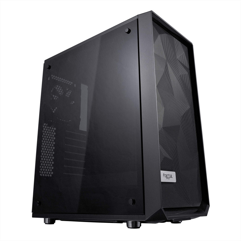 Fractal Design Meshify C - Compact Computer Case - High Performance Airflow/Cooling - 2x Fans included - PSU Shroud - Modular in Fractal Design Meshify C - Compact Computer Case - High Performance Airflow/Cooling - 2x Fans included - PSU Shroud - Modular in