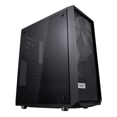 Fractal Design Meshify C - Compact Computer Case - High Performance Airflow/Cooling - 2x Fans included - PSU Shroud - Modular in