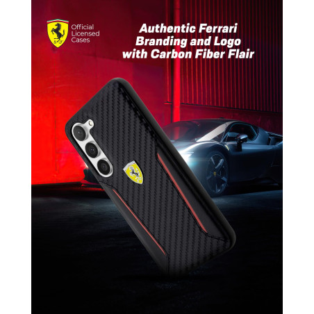 Ferrari FEHCS23MNPYK S23+ S916 Coque Rigide en Carbone Contrast Edges Noir