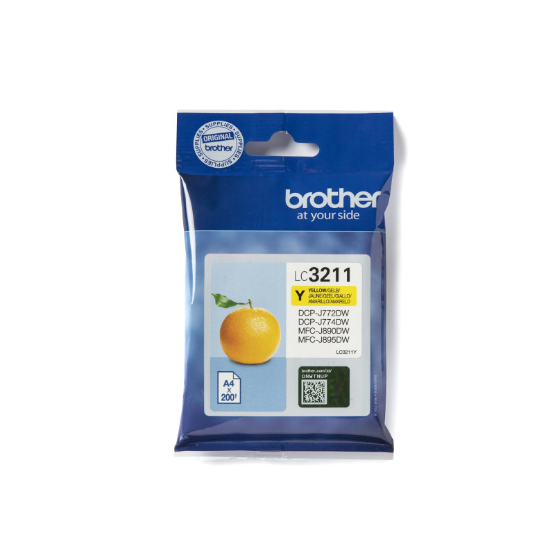 Brother LC-3211Y 200pages Jaune cartouche d'encre - Cartouches d'encre (Brother, LC-3211, Jaune, DCP-J772DW DCP-J774DW MFC-J890D Brother LC-3211Y 200pages Jaune cartouche d'encre - Cartouches d'encre (Brother, LC-3211, Jaune, DCP-J772DW DCP-J774DW MFC-J890D