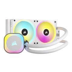 CORSAIR iCUE Link H100i RGB Liquid CPU Cooler - 240mm AIO - Ventilateurs QX120 RGB - Convient à Intel® LGA 1700, AMD® AM5 - Hub 
