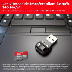 SanDisk 128 Go Extreme Carte SDHC+ RescuePRO Deluxe, jusqu'à 140 Mo/s, UHS-I, Classe 10, U3 - Twin Pack