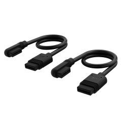 Corsair iCUE LINK Mince Câbles - 200mm Droit/Mince 90° - Noir