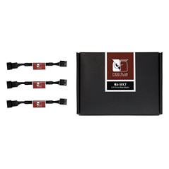 Noctua NA-SRC7, Adaptateurs Faible Bruit 4 broches pour Ventilateurs de PC (Noir)
