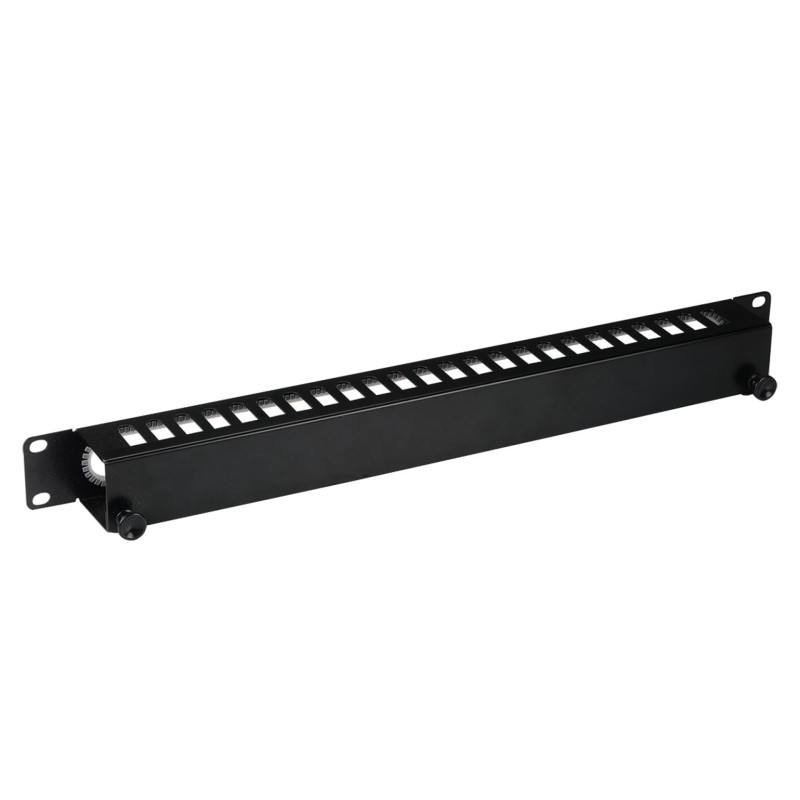 EFB Panneau de gestion de câbles 1U 19" avec couvercle, RAL9005 EFB Panneau de gestion de câbles 1U 19" avec couvercle, RAL9005