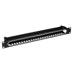 EFB Panneau de gestion de câbles 1U 19" avec couvercle, RAL9005