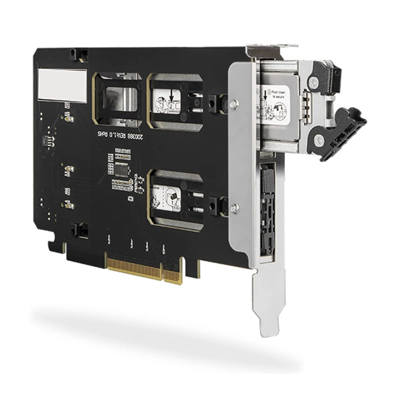 ICY DOCK NVMe Adaptateur PCIe, Carte PCI Express avec Rack Mobile pour 2 x SSD M.2 NVMe PCIe 4.0 dans Un Port PCI Express x8/x16 ICY DOCK NVMe Adaptateur PCIe, Carte PCI Express avec Rack Mobile pour 2 x SSD M.2 NVMe PCIe 4.0 dans Un Port PCI Express x8/x16