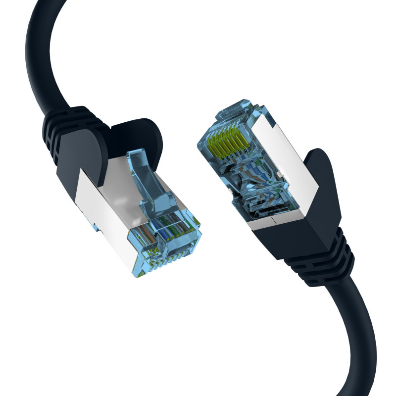 EFB-Elektronik Câble patch RJ45 avec câble cat7 noir 10 m