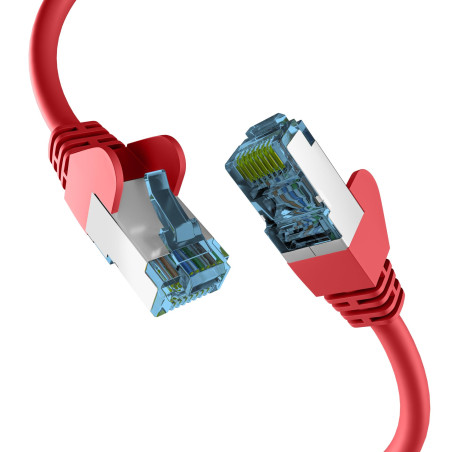 EFB Eletronik Câble patch RJ45 avec câble brut CAT7 rouge 10 m