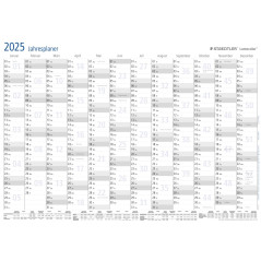 STAEDTLER Lumocolor 641 YPA3DE Calendrier mural annuel 2025 avec stylo et pince autocollante Format A3