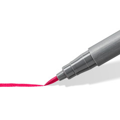 STAEDTLER - Pigment Art - Pigment brush 371 - Blister 4 feutres pointe pinceau couleurs assorties - 371 BK4-3